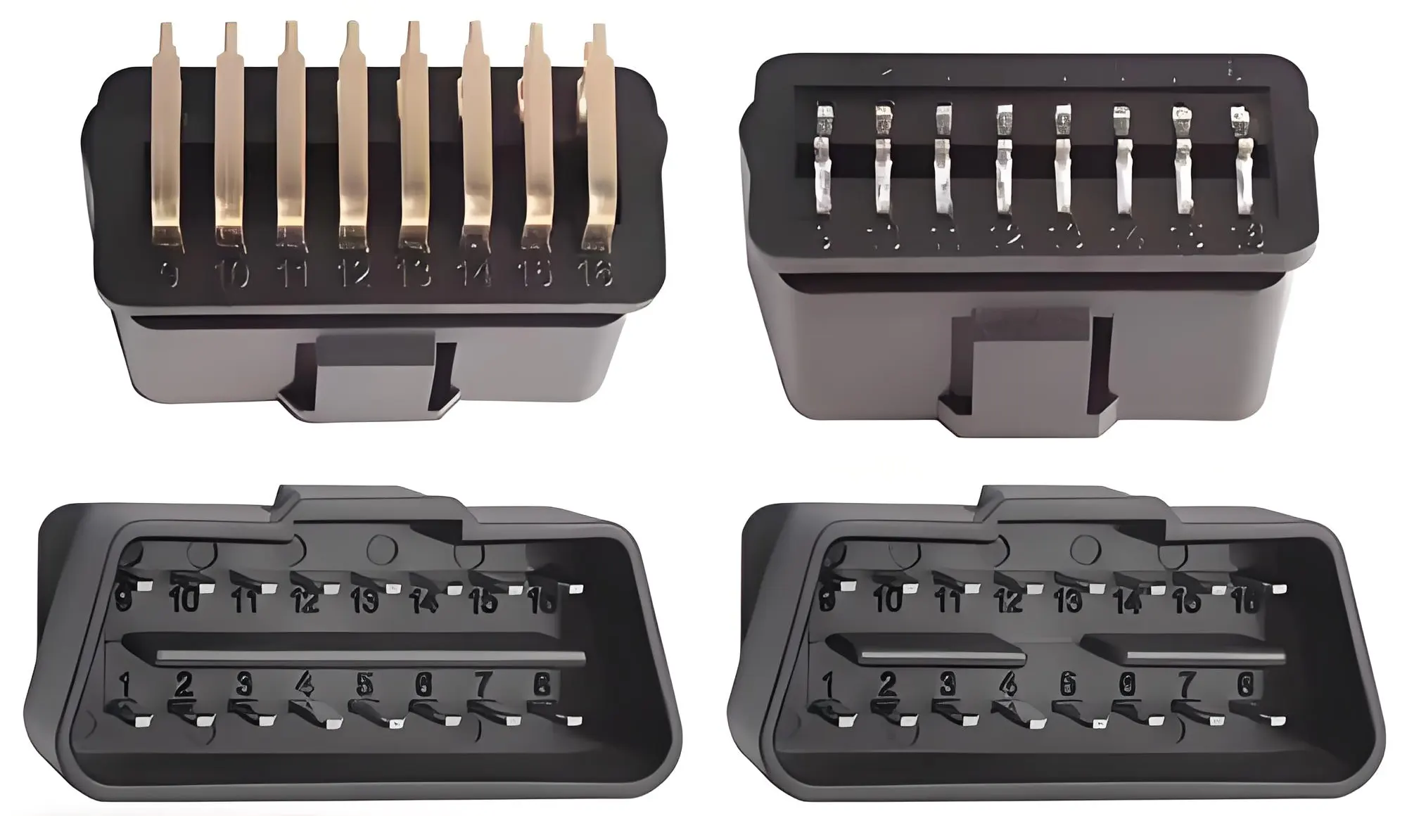 OBD II 16-pin diagnostic connector