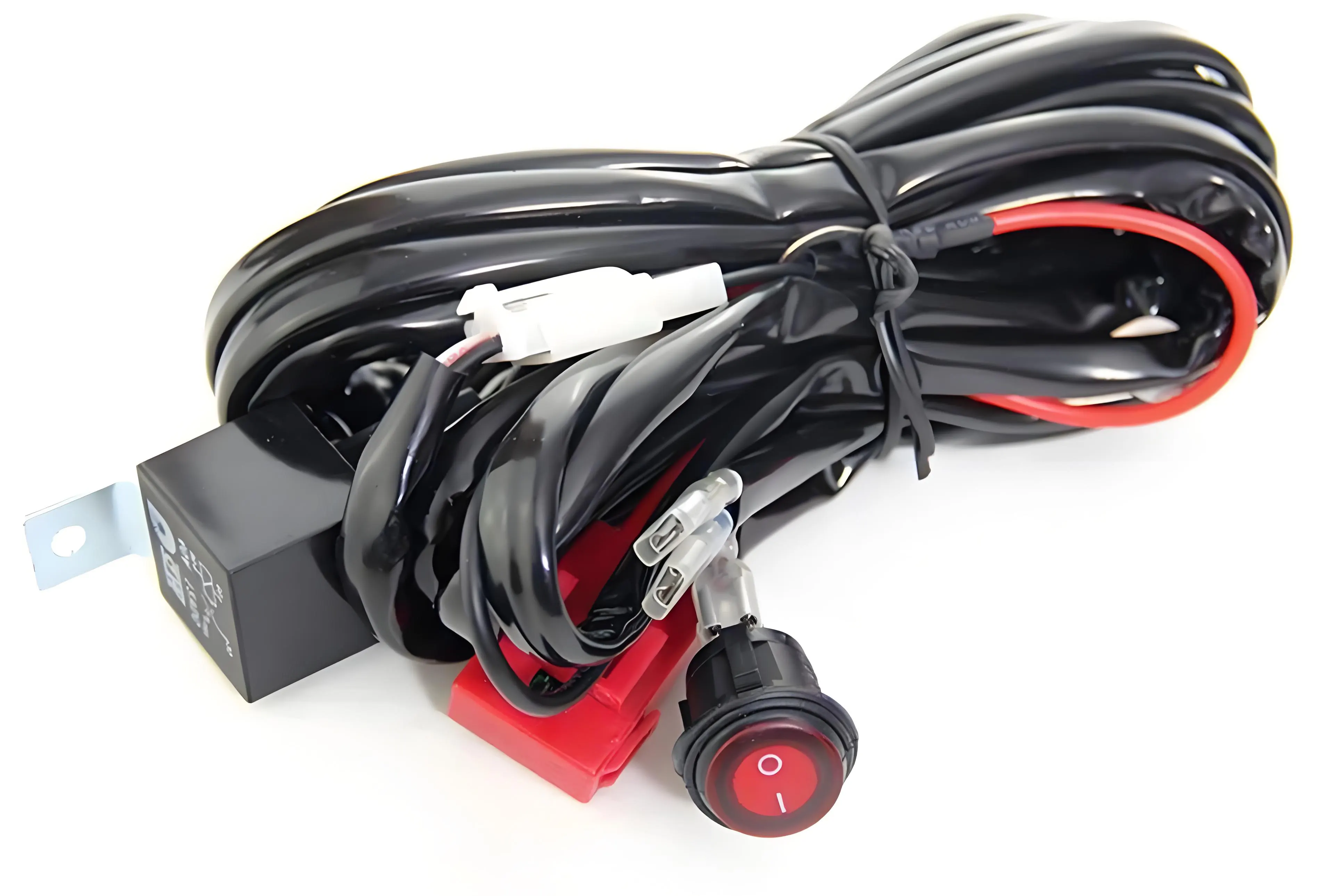 Motorcycle starter wiring harness