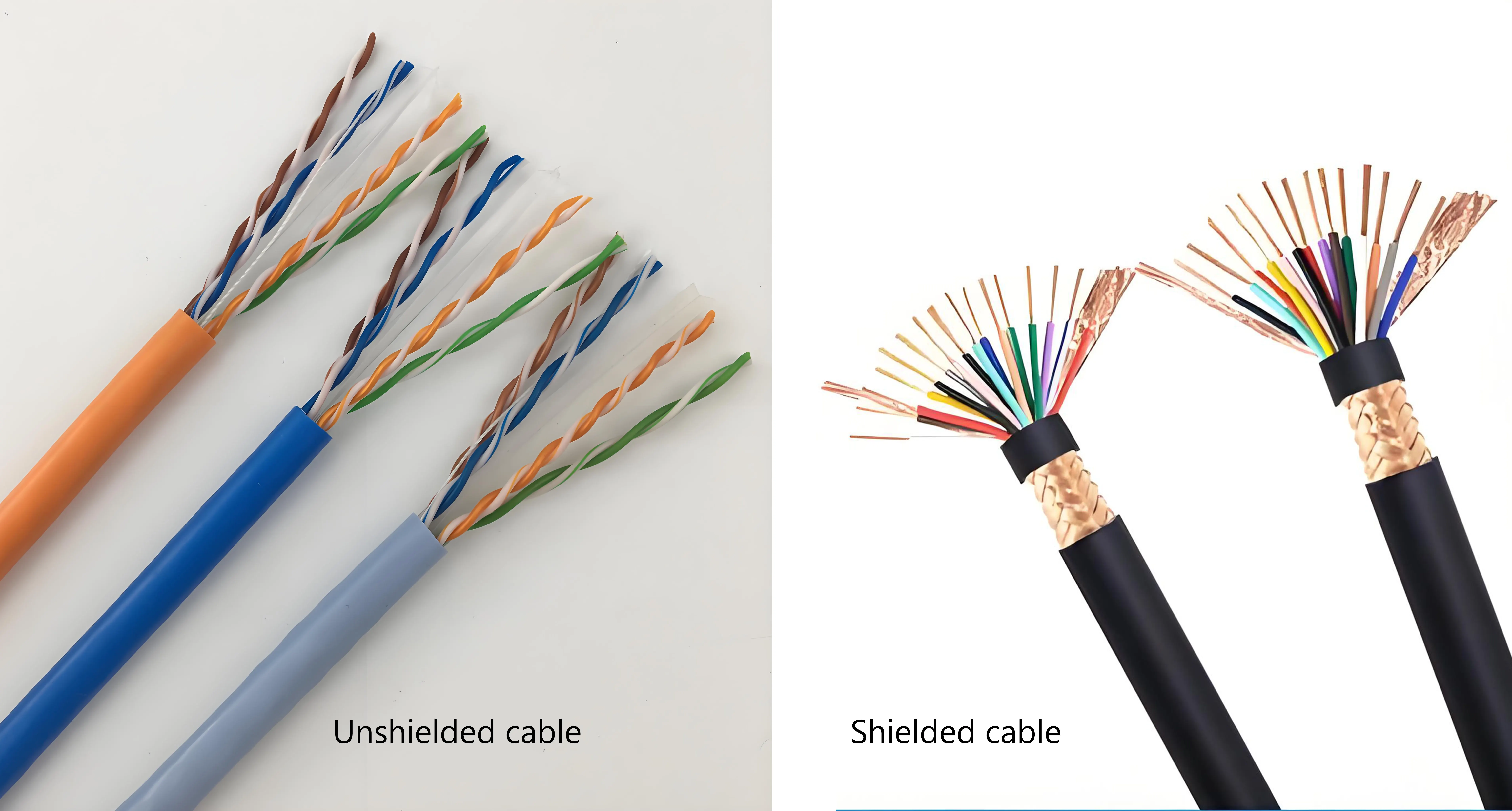 shielded and unshielded cables?