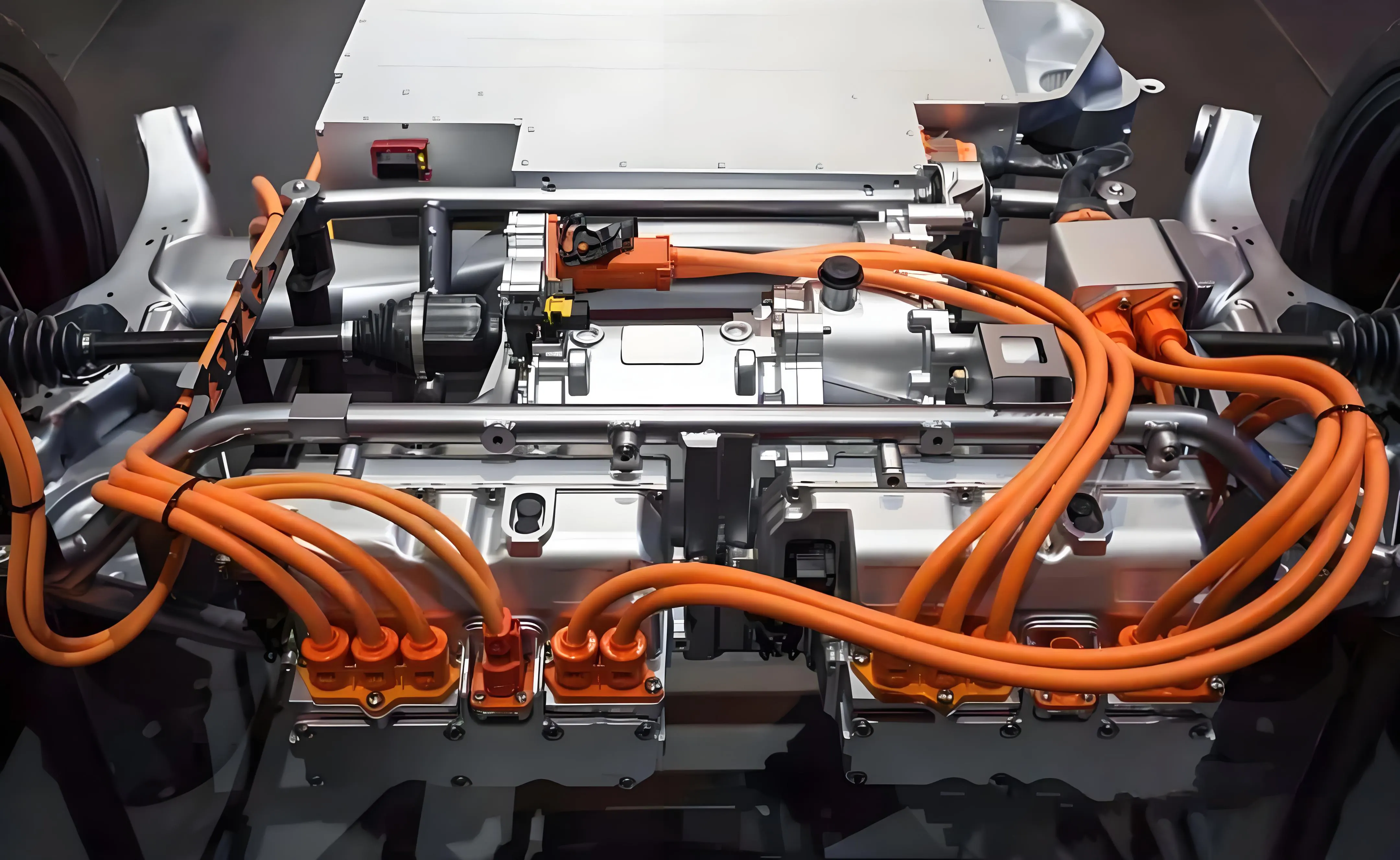 Electric vehicle engine wiring harness