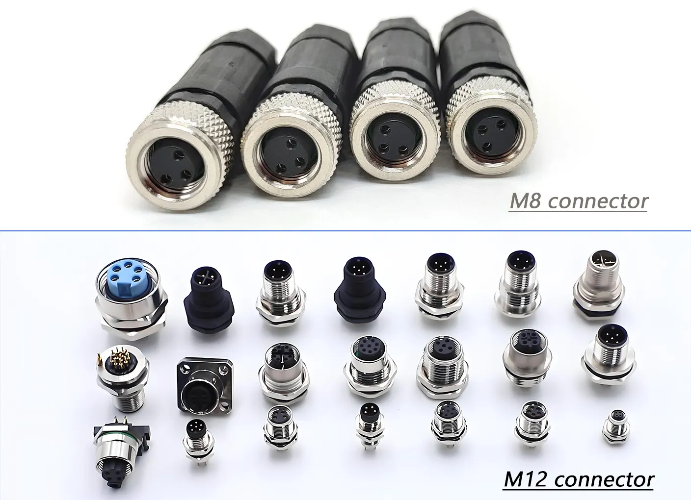 M8 and M12 connectors