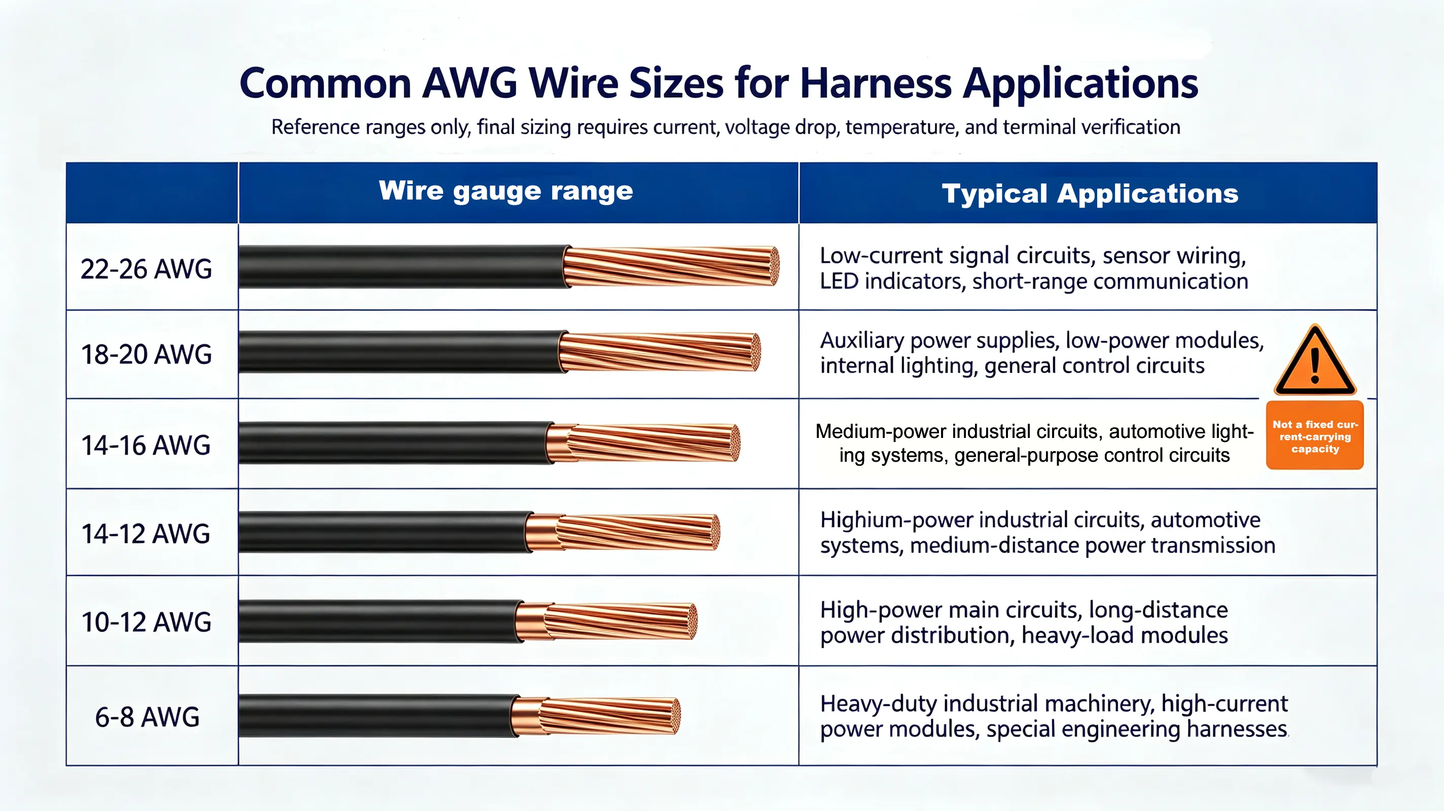Common AWG Wire Sizes