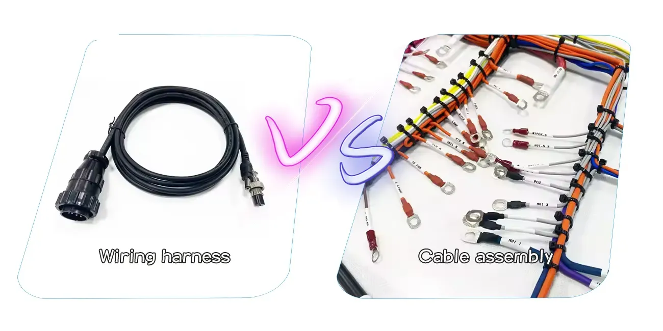 What is the difference between a wire harness and a cable assembly