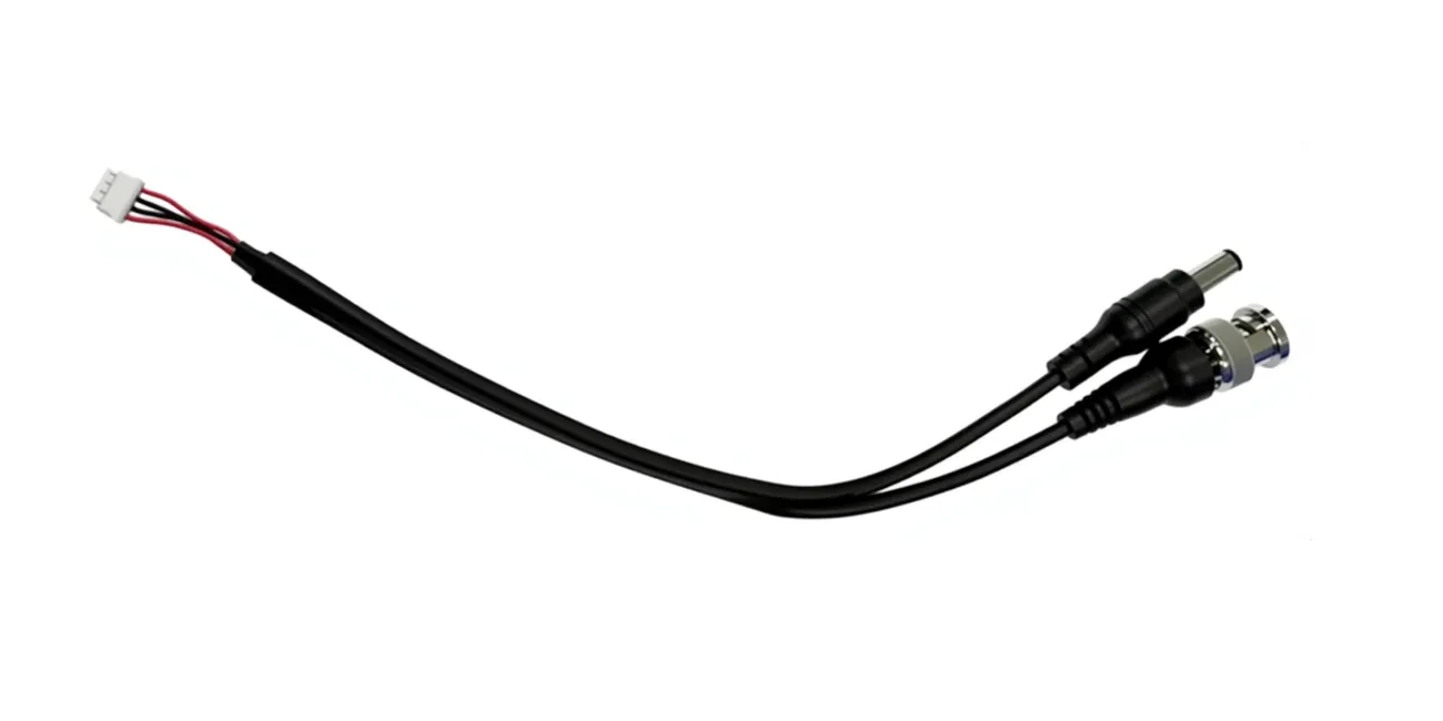 Guía de construcción de arnés de cable macho a DC BNC
