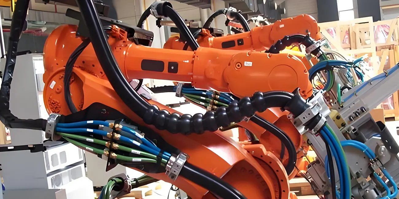 Doblación resistente robot cableado arnés